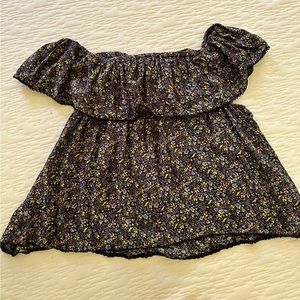 wilfred promener blouse black patterned top aritzia